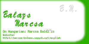 balazs marcsa business card